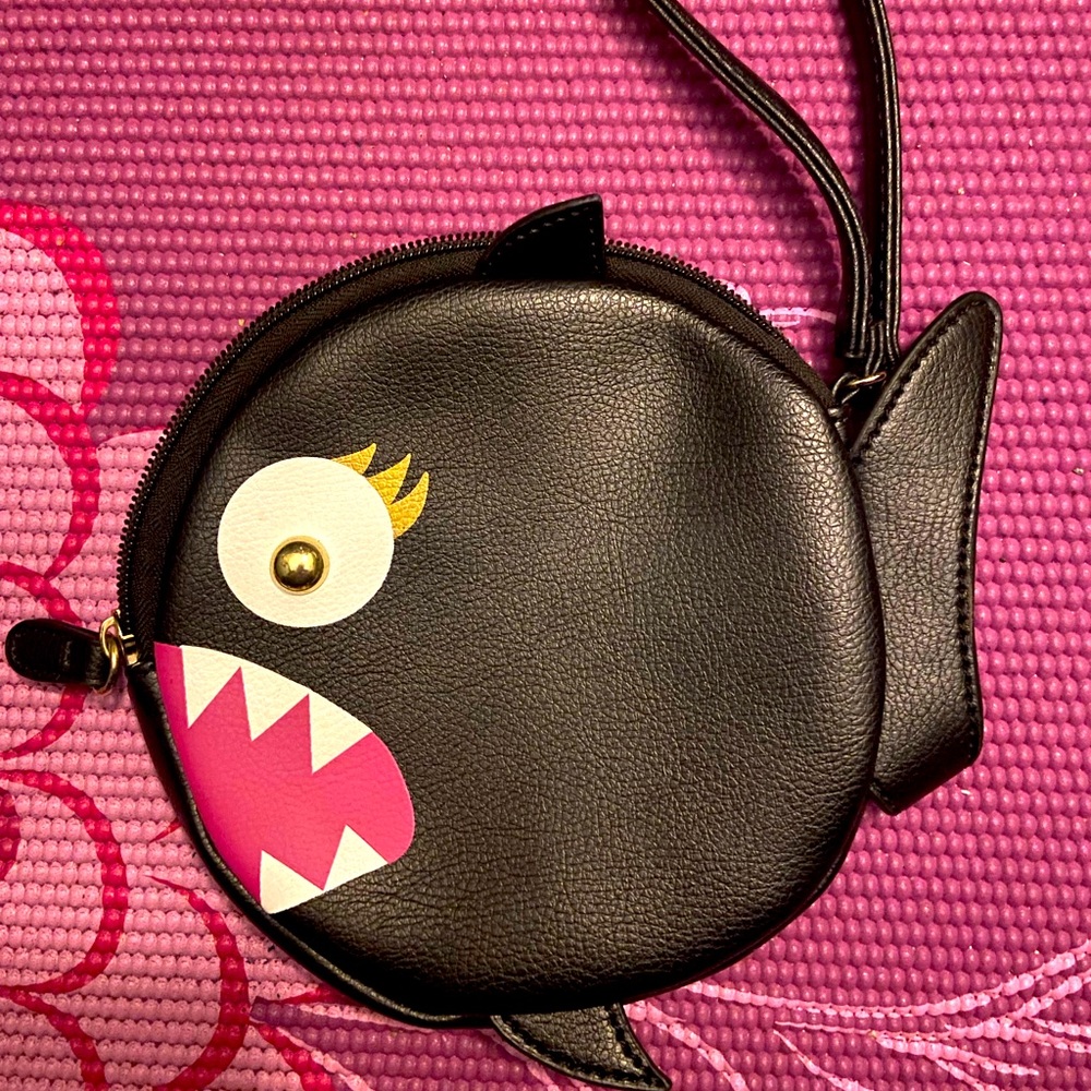 LUV Betsey Johnson Piranha/Fish Coin Purse Wristlet